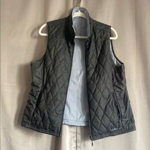 L.L. Bean Women's Dark Gray Quilted Vest